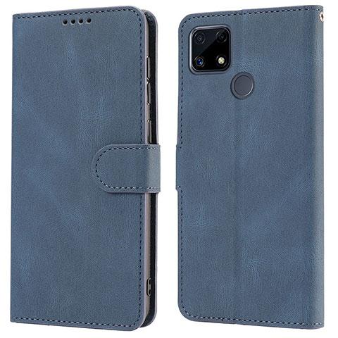 Coque Portefeuille Livre Cuir Etui Clapet SY1 pour Realme 7i RMX2193 Bleu