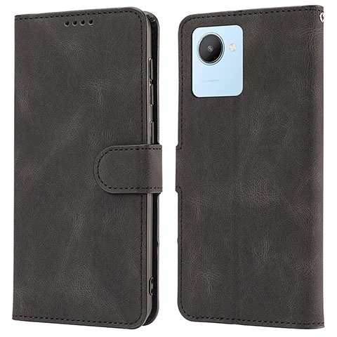 Coque Portefeuille Livre Cuir Etui Clapet SY1 pour Realme C30s Noir