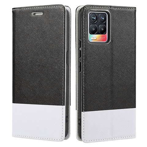 Coque Portefeuille Livre Cuir Etui Clapet SY2 pour Realme 8 Pro Noir