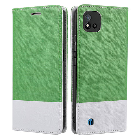 Coque Portefeuille Livre Cuir Etui Clapet SY2 pour Realme C11 (2021) Vert