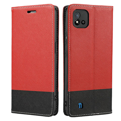 Coque Portefeuille Livre Cuir Etui Clapet SY2 pour Realme C20 Rouge