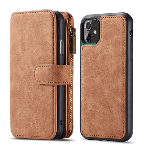 Coque Portefeuille Livre Cuir Etui Clapet T01 pour Apple iPhone 11 Marron