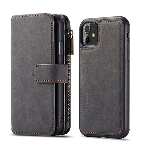 Coque Portefeuille Livre Cuir Etui Clapet T01 pour Apple iPhone 11 Noir