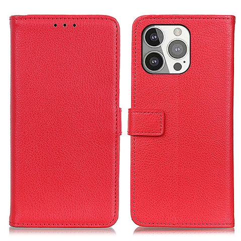 Coque Portefeuille Livre Cuir Etui Clapet T01 pour Apple iPhone 13 Pro Max Rouge