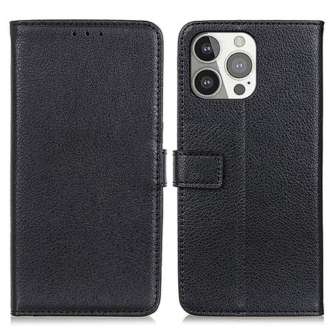 Coque Portefeuille Livre Cuir Etui Clapet T01 pour Apple iPhone 13 Pro Noir