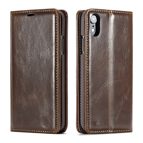 Coque Portefeuille Livre Cuir Etui Clapet T01 pour Apple iPhone XR Marron