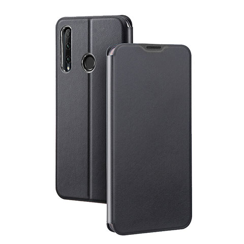 Coque Portefeuille Livre Cuir Etui Clapet T01 pour Huawei Honor 20 Lite Noir