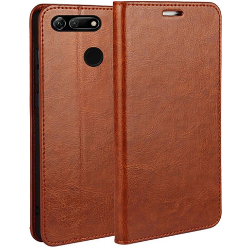 Coque Portefeuille Livre Cuir Etui Clapet T01 pour Huawei Honor V20 Orange