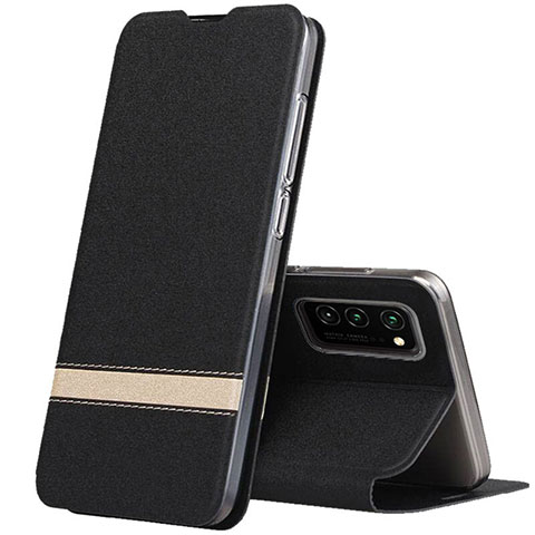 Coque Portefeuille Livre Cuir Etui Clapet T01 pour Huawei Honor View 30 Pro 5G Noir