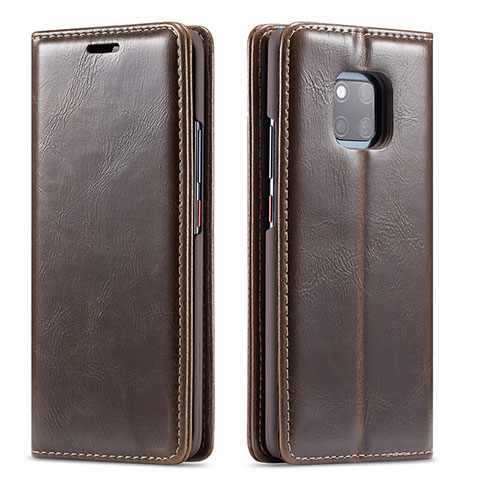 Coque Portefeuille Livre Cuir Etui Clapet T01 pour Huawei Mate 20 Pro Marron