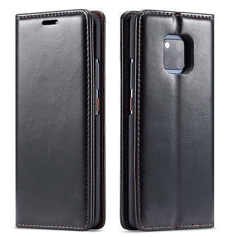 Coque Portefeuille Livre Cuir Etui Clapet T01 pour Huawei Mate 20 Pro Noir