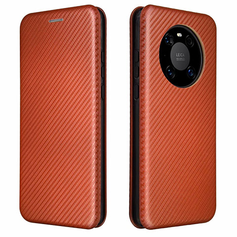 Coque Portefeuille Livre Cuir Etui Clapet T01 pour Huawei Mate 40 Pro Marron