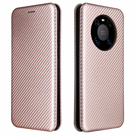 Coque Portefeuille Livre Cuir Etui Clapet T01 pour Huawei Mate 40E 5G Or Rose