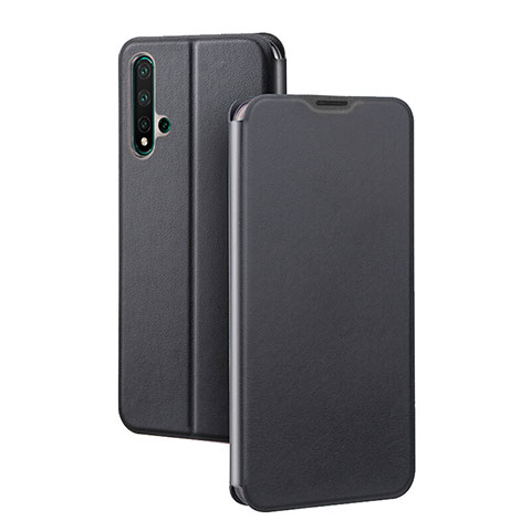 Coque Portefeuille Livre Cuir Etui Clapet T01 pour Huawei Nova 5 Pro Noir