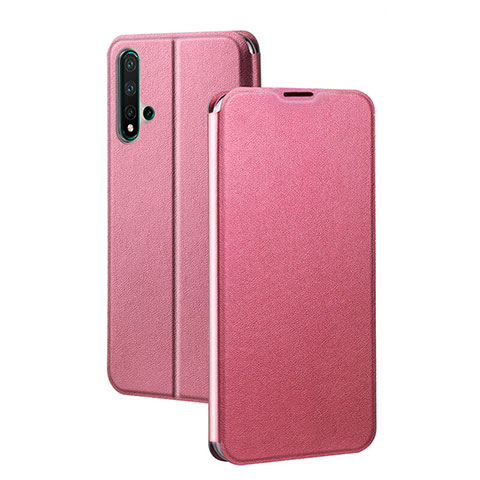 Coque Portefeuille Livre Cuir Etui Clapet T01 pour Huawei Nova 5 Pro Rose