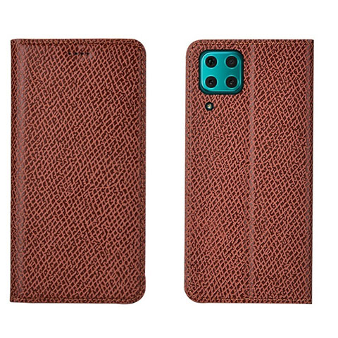 Coque Portefeuille Livre Cuir Etui Clapet T01 pour Huawei Nova 7i Marron