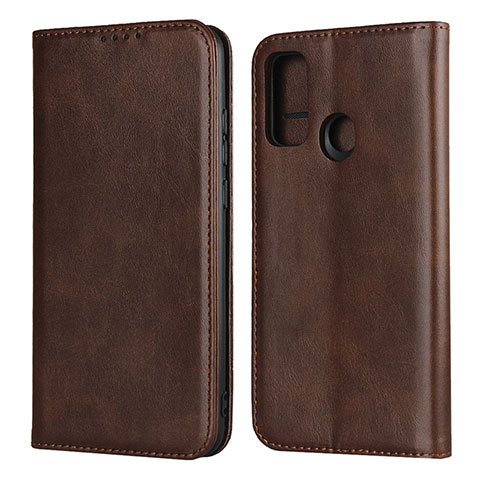 Coque Portefeuille Livre Cuir Etui Clapet T01 pour Huawei P Smart (2020) Marron