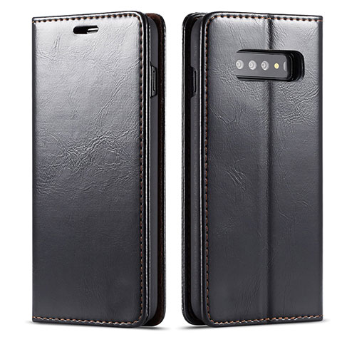 Coque Portefeuille Livre Cuir Etui Clapet T01 pour Samsung Galaxy S10 5G Noir