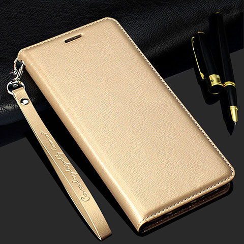 Coque Portefeuille Livre Cuir Etui Clapet T01 pour Samsung Galaxy S20 Plus 5G Or