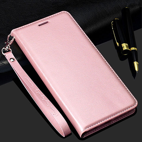 Coque Portefeuille Livre Cuir Etui Clapet T01 pour Samsung Galaxy S20 Plus 5G Or Rose