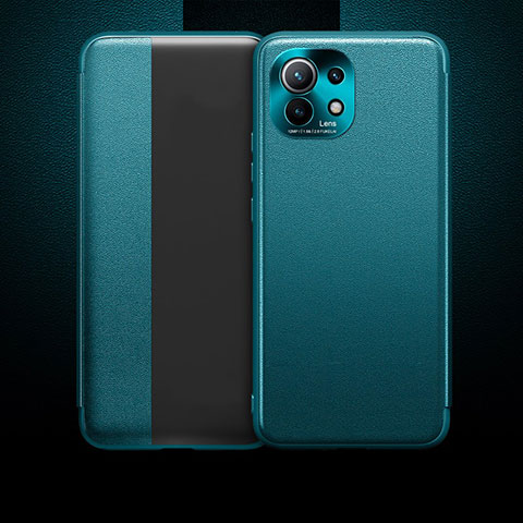 Coque Portefeuille Livre Cuir Etui Clapet T01 pour Xiaomi Mi 11 Lite 5G NE Vert