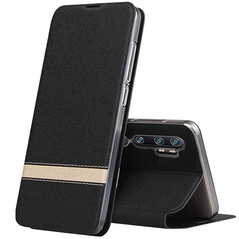 Coque Portefeuille Livre Cuir Etui Clapet T01 pour Xiaomi Mi Note 10 Pro Noir