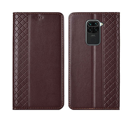 Coque Portefeuille Livre Cuir Etui Clapet T01 pour Xiaomi Redmi 10X 4G Marron