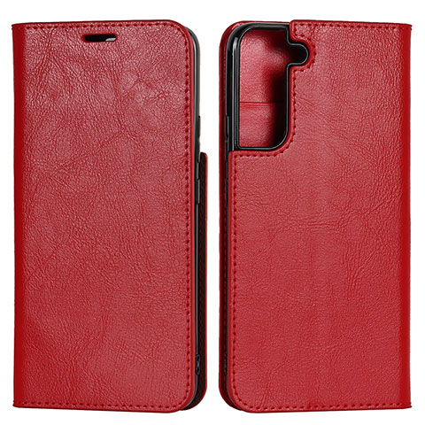 Coque Portefeuille Livre Cuir Etui Clapet T01D pour Samsung Galaxy S22 Plus 5G Rouge