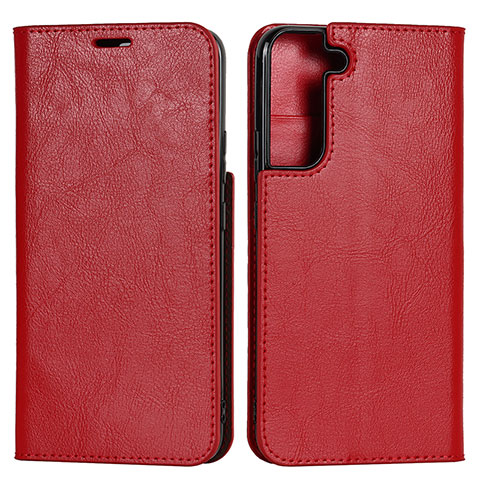 Coque Portefeuille Livre Cuir Etui Clapet T01D pour Samsung Galaxy S23 5G Rouge