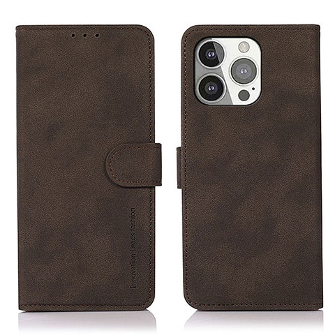 Coque Portefeuille Livre Cuir Etui Clapet T02 pour Apple iPhone 15 Pro Marron