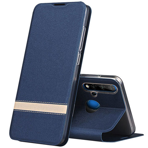 Coque Portefeuille Livre Cuir Etui Clapet T02 pour Huawei Nova 5i Bleu