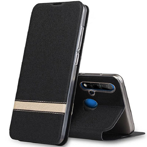 Coque Portefeuille Livre Cuir Etui Clapet T02 pour Huawei P20 Lite (2019) Noir