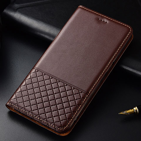 Coque Portefeuille Livre Cuir Etui Clapet T02 pour OnePlus 7T Pro Marron