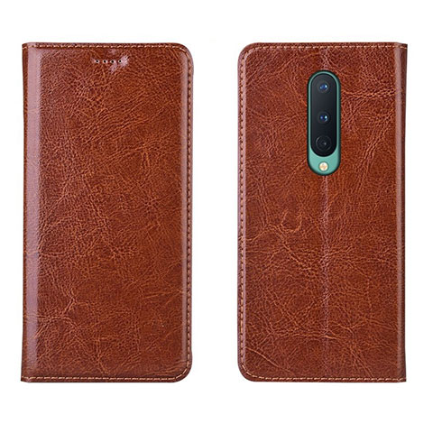 Coque Portefeuille Livre Cuir Etui Clapet T02 pour OnePlus 8 Orange