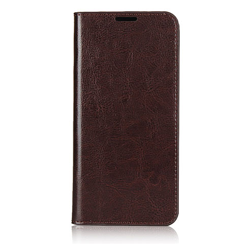 Coque Portefeuille Livre Cuir Etui Clapet T02 pour Oppo F15 Marron