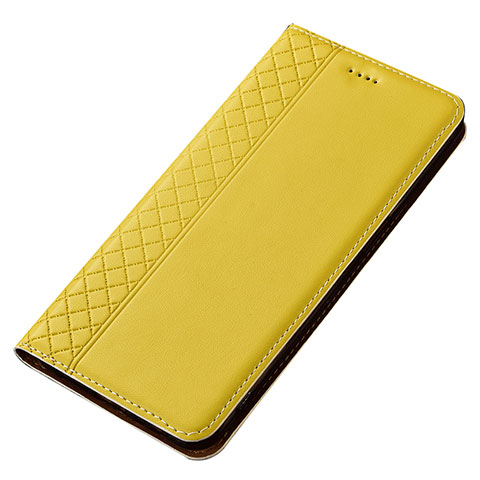 Coque Portefeuille Livre Cuir Etui Clapet T02 pour Samsung Galaxy A90 4G Jaune