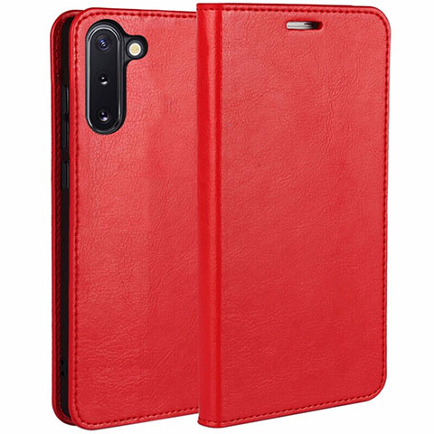 Coque Portefeuille Livre Cuir Etui Clapet T02 pour Samsung Galaxy Note 10 Rouge