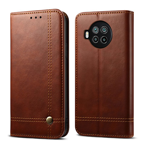 Coque Portefeuille Livre Cuir Etui Clapet T02 pour Xiaomi Mi 10i 5G Marron