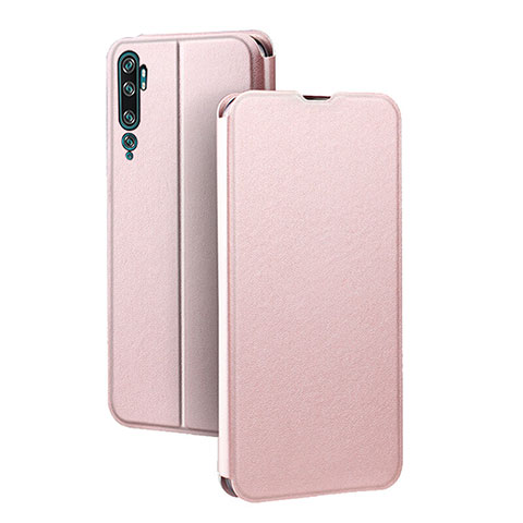 Coque Portefeuille Livre Cuir Etui Clapet T02 pour Xiaomi Mi Note 10 Pro Or Rose