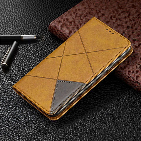 Coque Portefeuille Livre Cuir Etui Clapet T02 pour Xiaomi Redmi Note 9 Pro Orange