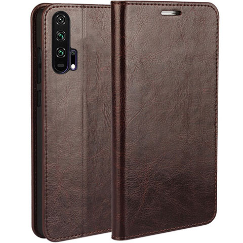 Coque Portefeuille Livre Cuir Etui Clapet T03 pour Huawei Honor 20 Pro Marron