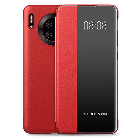 Coque Portefeuille Livre Cuir Etui Clapet T03 pour Huawei Mate 30 5G Rouge