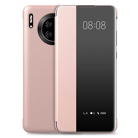 Coque Portefeuille Livre Cuir Etui Clapet T03 pour Huawei Mate 30E Pro 5G Or Rose