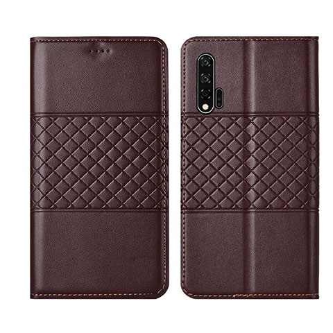 Coque Portefeuille Livre Cuir Etui Clapet T03 pour Huawei Nova 6 5G Marron