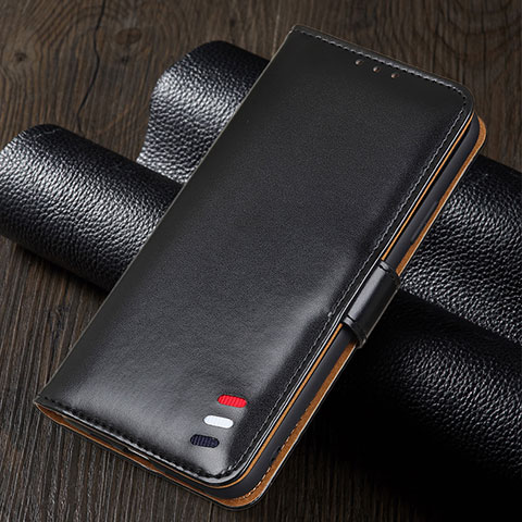 Coque Portefeuille Livre Cuir Etui Clapet T03 pour Oppo A52 Noir