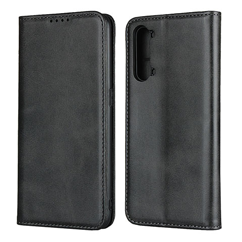 Coque Portefeuille Livre Cuir Etui Clapet T03 pour Oppo A91 Noir