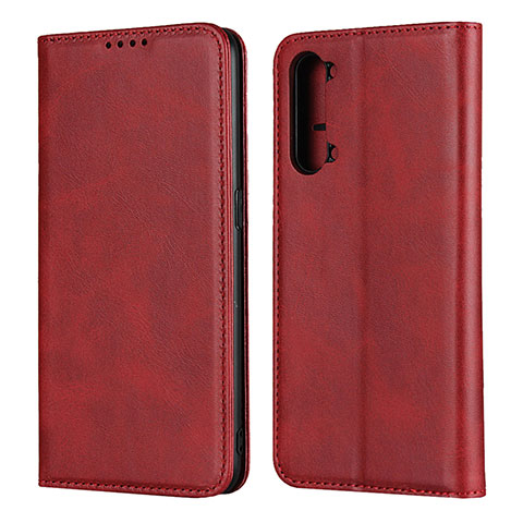 Coque Portefeuille Livre Cuir Etui Clapet T03 pour Oppo A91 Rouge