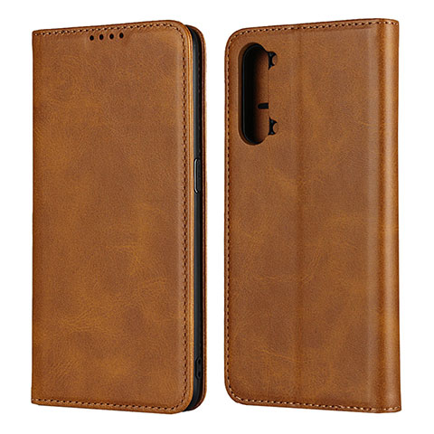 Coque Portefeuille Livre Cuir Etui Clapet T03 pour Oppo F15 Orange