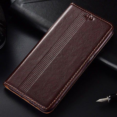 Coque Portefeuille Livre Cuir Etui Clapet T03 pour Samsung Galaxy Note 10 Plus 5G Marron