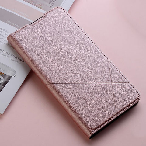 Coque Portefeuille Livre Cuir Etui Clapet T03 pour Xiaomi Redmi Note 8 (2021) Or Rose